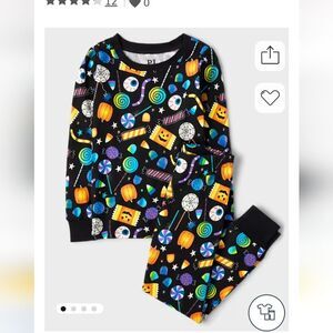 The Children's Place Halloween Candy Pajama Set - Black and Multicolor